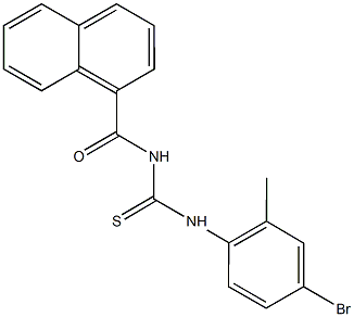 N-(4-bromo-2-methylphenyl)-N'-(1-naphthoyl)thiourea Struktur