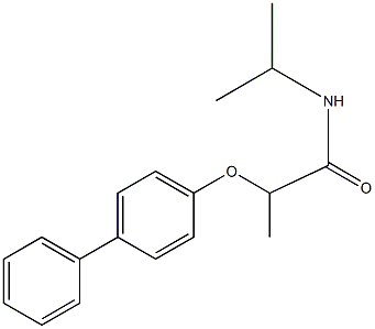 2-([1,1'-biphenyl]-4-yloxy)-N-isopropylpropanamide Struktur