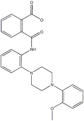 2-({2-[4-(2-methoxyphenyl)-1-piperazinyl]anilino}carbonyl)benzoate Struktur