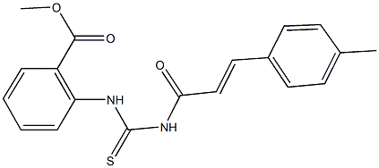 methyl 2-[({[3-(4-methylphenyl)acryloyl]amino}carbothioyl)amino]benzoate Struktur