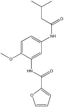 N-{2-methoxy-5-[(3-methylbutanoyl)amino]phenyl}-2-furamide Struktur