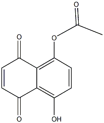 4-hydroxy-5,8-dioxo-5,8-dihydro-1-naphthalenyl acetate Struktur