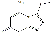 5-amino-3-(methylsulfanyl)[1,2,4]triazolo[4,3-a]pyrimidin-7(8H)-one Struktur