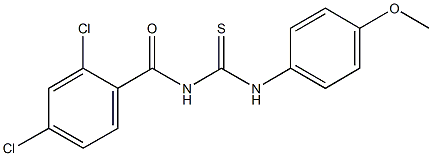 N-(2,4-dichlorobenzoyl)-N'-(4-methoxyphenyl)thiourea Struktur