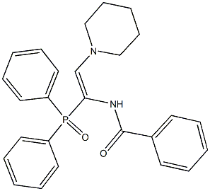 N-[1-(diphenylphosphoryl)-2-(1-piperidinyl)vinyl]benzamide Struktur