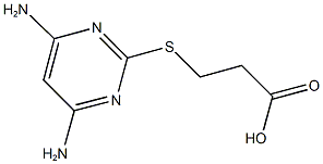 3-[(4,6-diamino-2-pyrimidinyl)sulfanyl]propanoic acid Struktur