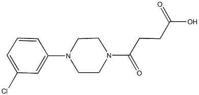 4-[4-(3-chlorophenyl)-1-piperazinyl]-4-oxobutanoic acid Struktur