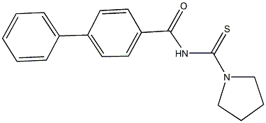 N-(1-pyrrolidinylcarbothioyl)[1,1'-biphenyl]-4-carboxamide Struktur