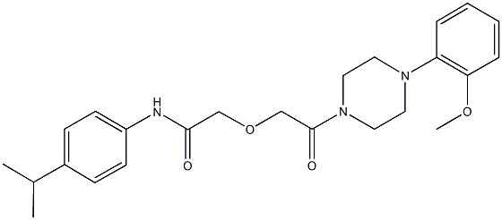 N-(4-isopropylphenyl)-2-{2-[4-(2-methoxyphenyl)-1-piperazinyl]-2-oxoethoxy}acetamide Struktur