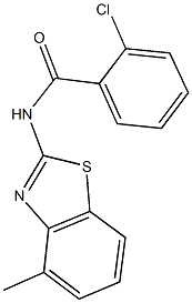 2-chloro-N-(4-methyl-1,3-benzothiazol-2-yl)benzamide Struktur