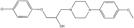 1-(4-chlorophenoxy)-3-[4-(4-methoxyphenyl)-1-piperazinyl]-2-propanol Struktur