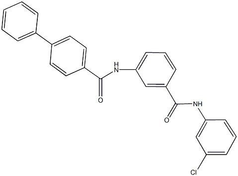 N-{3-[(3-chloroanilino)carbonyl]phenyl}[1,1'-biphenyl]-4-carboxamide Struktur