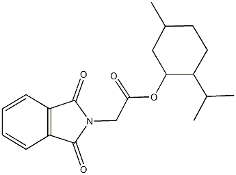 2-isopropyl-5-methylcyclohexyl (1,3-dioxo-1,3-dihydro-2H-isoindol-2-yl)acetate Struktur