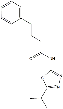 N-(5-isopropyl-1,3,4-thiadiazol-2-yl)-4-phenylbutanamide Struktur