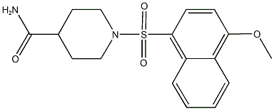 1-[(4-methoxy-1-naphthyl)sulfonyl]-4-piperidinecarboxamide Struktur