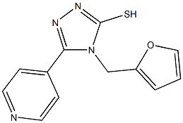 4-(2-furylmethyl)-5-(4-pyridinyl)-4H-1,2,4-triazole-3-thiol Struktur