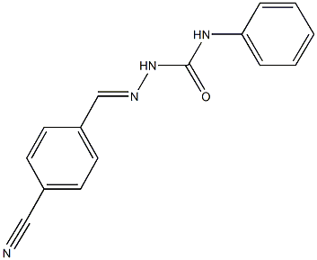 4-[2-(anilinocarbonyl)carbohydrazonoyl]benzonitrile Struktur