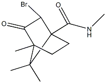 2-bromo-N,4,7,7-tetramethyl-3-oxobicyclo[2.2.1]heptane-1-carboxamide Struktur