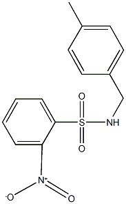 2-nitro-N-(4-methylbenzyl)benzenesulfonamide Struktur