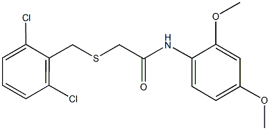 2-[(2,6-dichlorobenzyl)sulfanyl]-N-(2,4-dimethoxyphenyl)acetamide Struktur