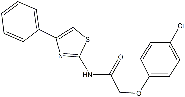 2-(4-chlorophenoxy)-N-(4-phenyl-1,3-thiazol-2-yl)acetamide Struktur