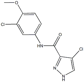 4-chloro-N-(3-chloro-4-methoxyphenyl)-1H-pyrazole-3-carboxamide Struktur