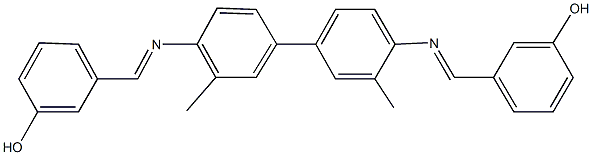 3-[({4'-[(3-hydroxybenzylidene)amino]-3,3'-dimethyl[1,1'-biphenyl]-4-yl}imino)methyl]phenol Struktur