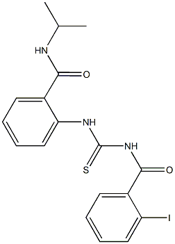 2-({[(2-iodobenzoyl)amino]carbothioyl}amino)-N-isopropylbenzamide Struktur