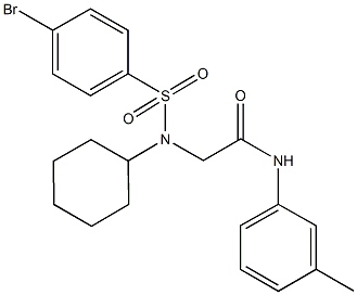 2-[[(4-bromophenyl)sulfonyl](cyclohexyl)amino]-N-(3-methylphenyl)acetamide Struktur