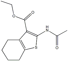 ethyl 2-(acetylamino)-4,5,6,7-tetrahydro-1-benzothiophene-3-carboxylate Struktur