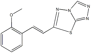 methyl 2-(2-[1,2,4]triazolo[3,4-b][1,3,4]thiadiazol-6-ylvinyl)phenyl ether Struktur