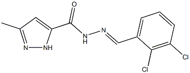 N'-(2,3-dichlorobenzylidene)-3-methyl-1H-pyrazole-5-carbohydrazide Struktur