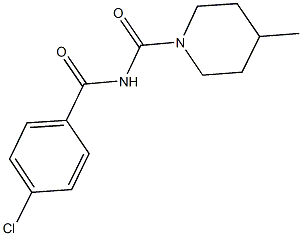 N-(4-chlorobenzoyl)-4-methyl-1-piperidinecarboxamide Struktur