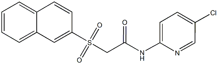 N-(5-chloro-2-pyridinyl)-2-(2-naphthylsulfonyl)acetamide Struktur