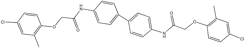 2-(4-chloro-2-methylphenoxy)-N-(4'-{[(4-chloro-2-methylphenoxy)acetyl]amino}[1,1'-biphenyl]-4-yl)acetamide Struktur