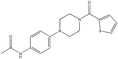 N-{4-[4-(2-thienylcarbonyl)-1-piperazinyl]phenyl}acetamide Struktur