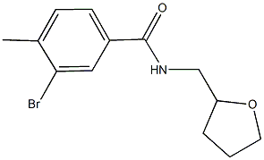 3-bromo-4-methyl-N-(tetrahydrofuran-2-ylmethyl)benzamide Struktur