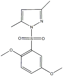 1-[(2,5-dimethoxyphenyl)sulfonyl]-3,5-dimethyl-1H-pyrazole Struktur