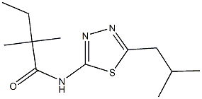 N-(5-isobutyl-1,3,4-thiadiazol-2-yl)-2,2-dimethylbutanamide Struktur