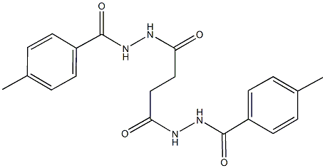 4-methyl-N'-{4-[2-(4-methylbenzoyl)hydrazino]-4-oxobutanoyl}benzohydrazide Struktur