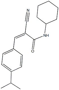 2-cyano-N-cyclohexyl-3-(4-isopropylphenyl)acrylamide Struktur