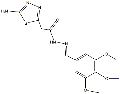 2-(5-amino-1,3,4-thiadiazol-2-yl)-N'-(3,4,5-trimethoxybenzylidene)acetohydrazide Struktur