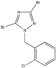 3,5-dibromo-1-(2-chlorobenzyl)-1H-1,2,4-triazole Struktur