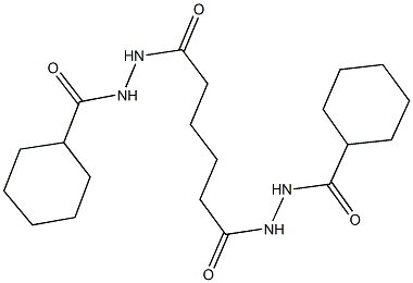 N'-{6-[2-(cyclohexylcarbonyl)hydrazino]-6-oxohexanoyl}cyclohexanecarbohydrazide Struktur