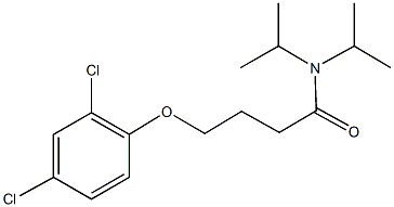 4-(2,4-dichlorophenoxy)-N,N-diisopropylbutanamide Struktur