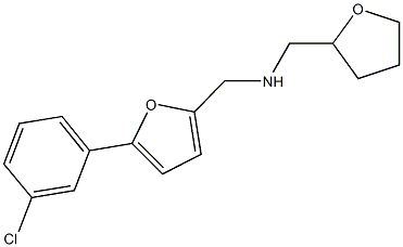 N-{[5-(3-chlorophenyl)-2-furyl]methyl}-N-(tetrahydro-2-furanylmethyl)amine Struktur