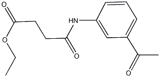 ethyl 4-(3-acetylanilino)-4-oxobutanoate Struktur