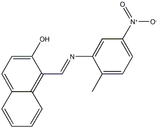 1-[({5-nitro-2-methylphenyl}imino)methyl]-2-naphthol Struktur