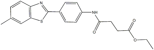 ethyl 4-[4-(6-methyl-1,3-benzothiazol-2-yl)anilino]-4-oxobutanoate Struktur