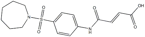 4-[4-(1-azepanylsulfonyl)anilino]-4-oxo-2-butenoic acid Struktur